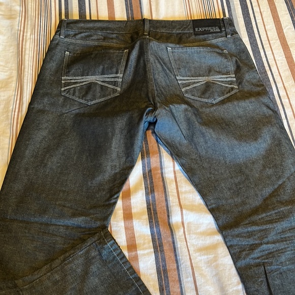 Express Rocco Slim Straight Grey Denim - Picture 5 of 11